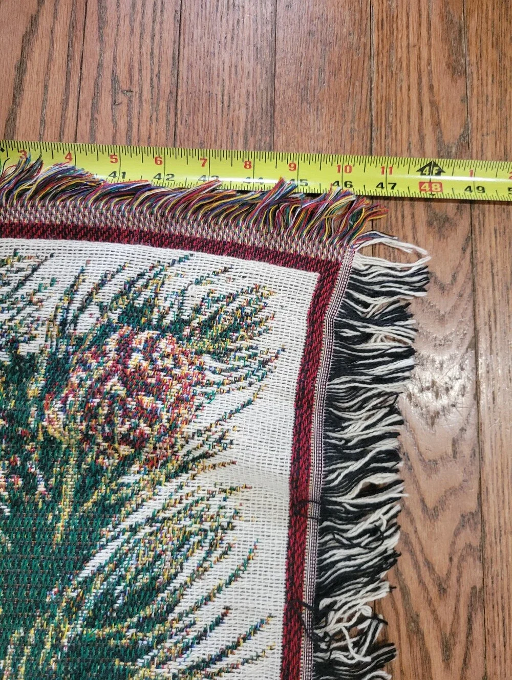 Vtg Goodwin Weavers The Edith Collection Christmas Deer Tapestry Throw 56x47